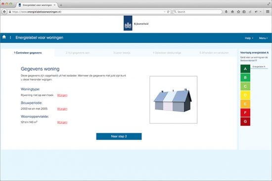 A web application design for a government administration showing step by step instructions.